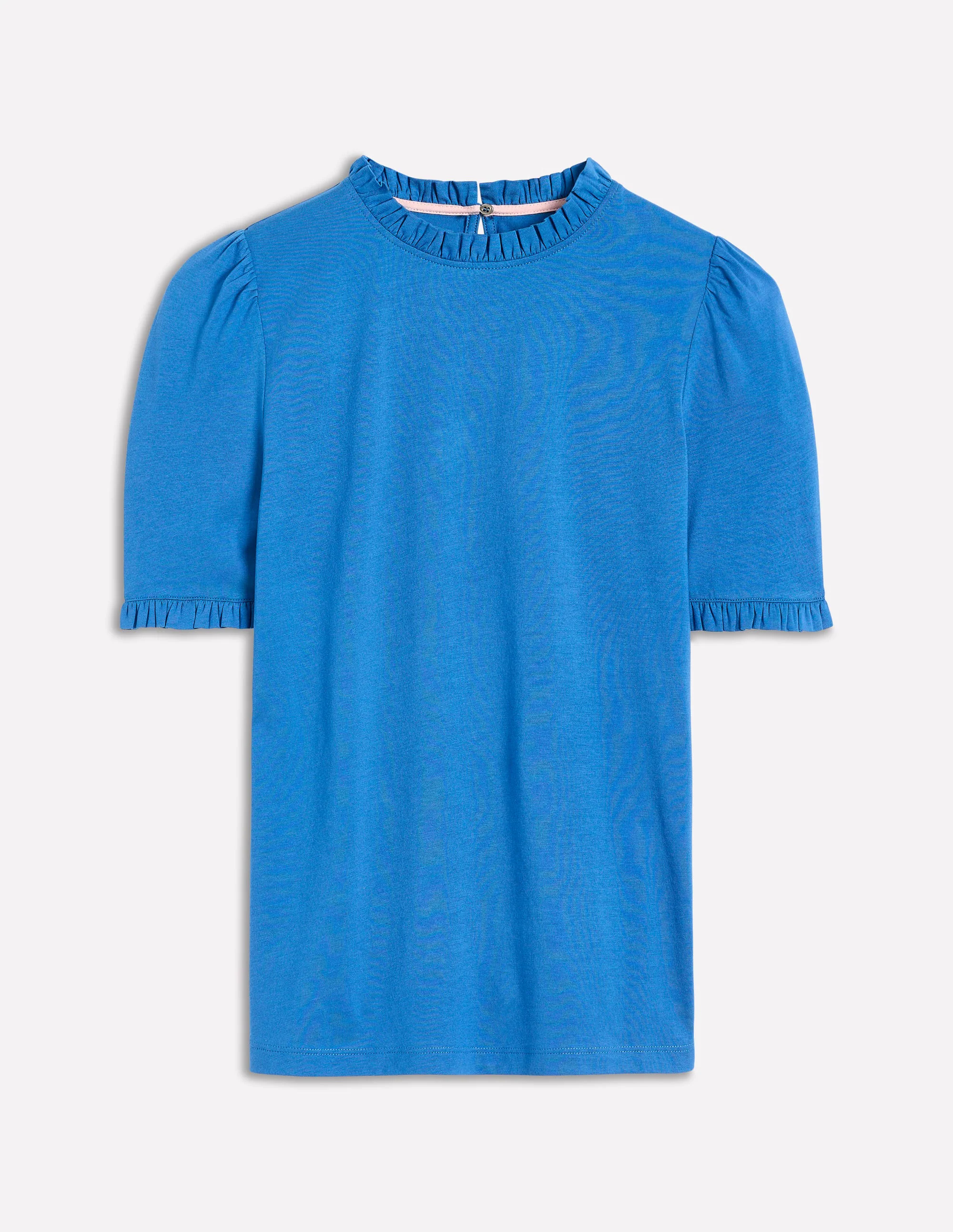 Supersoft Frill Detail T-shirt-Gallery Blue