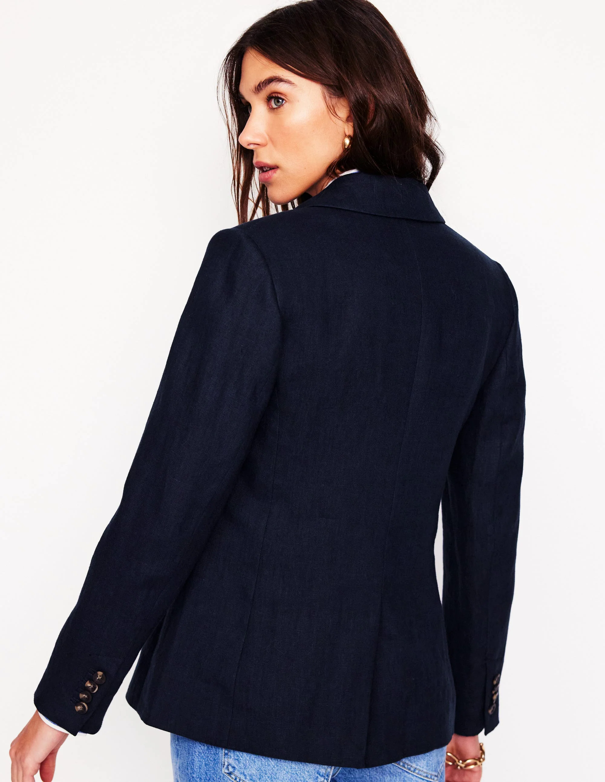 Stamford Linen Blazer-Navy Stamford Linen Blazer-Navy